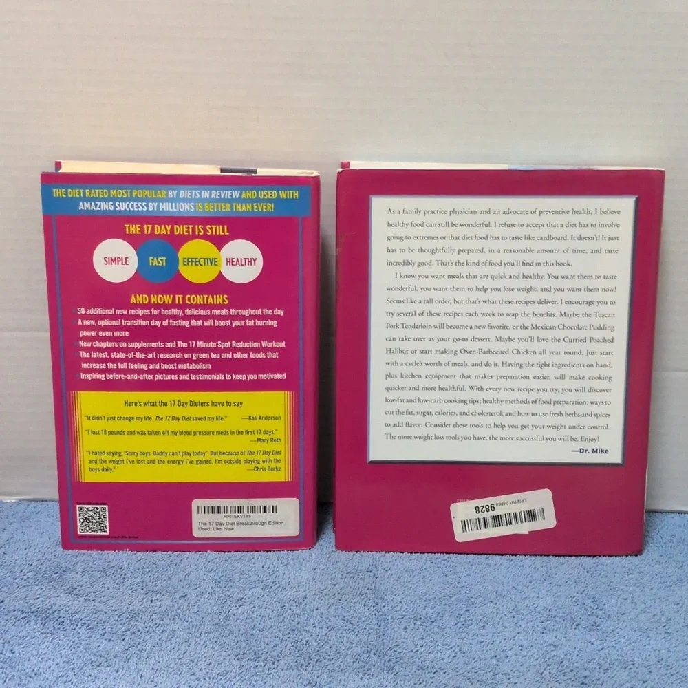 Dr. Mike Moreno The 17 Day Diet & Cookbook Hardback Book Copyright 2014